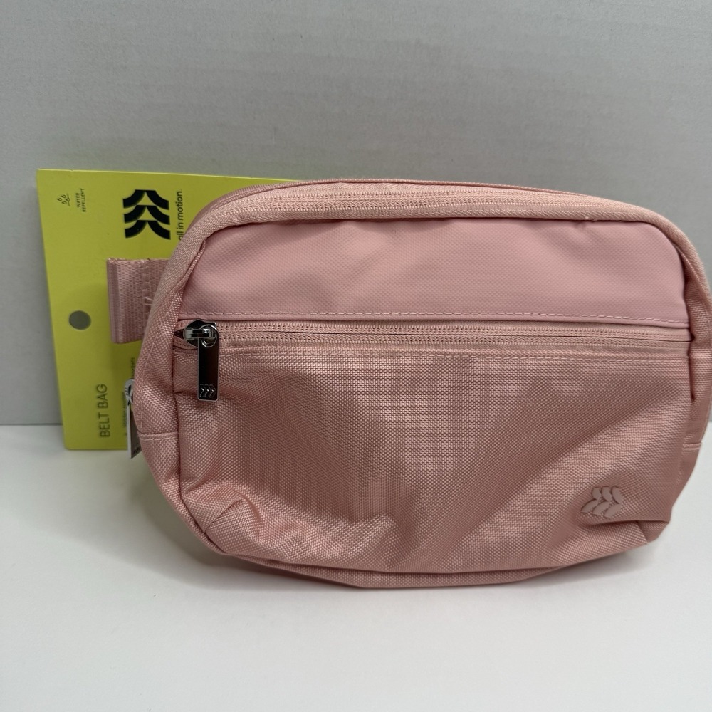 All in Motion Pink Belt Bag Fanny Pack Adjustable Strap Travel Waist Bag NEW